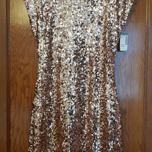 Gold sequin dress